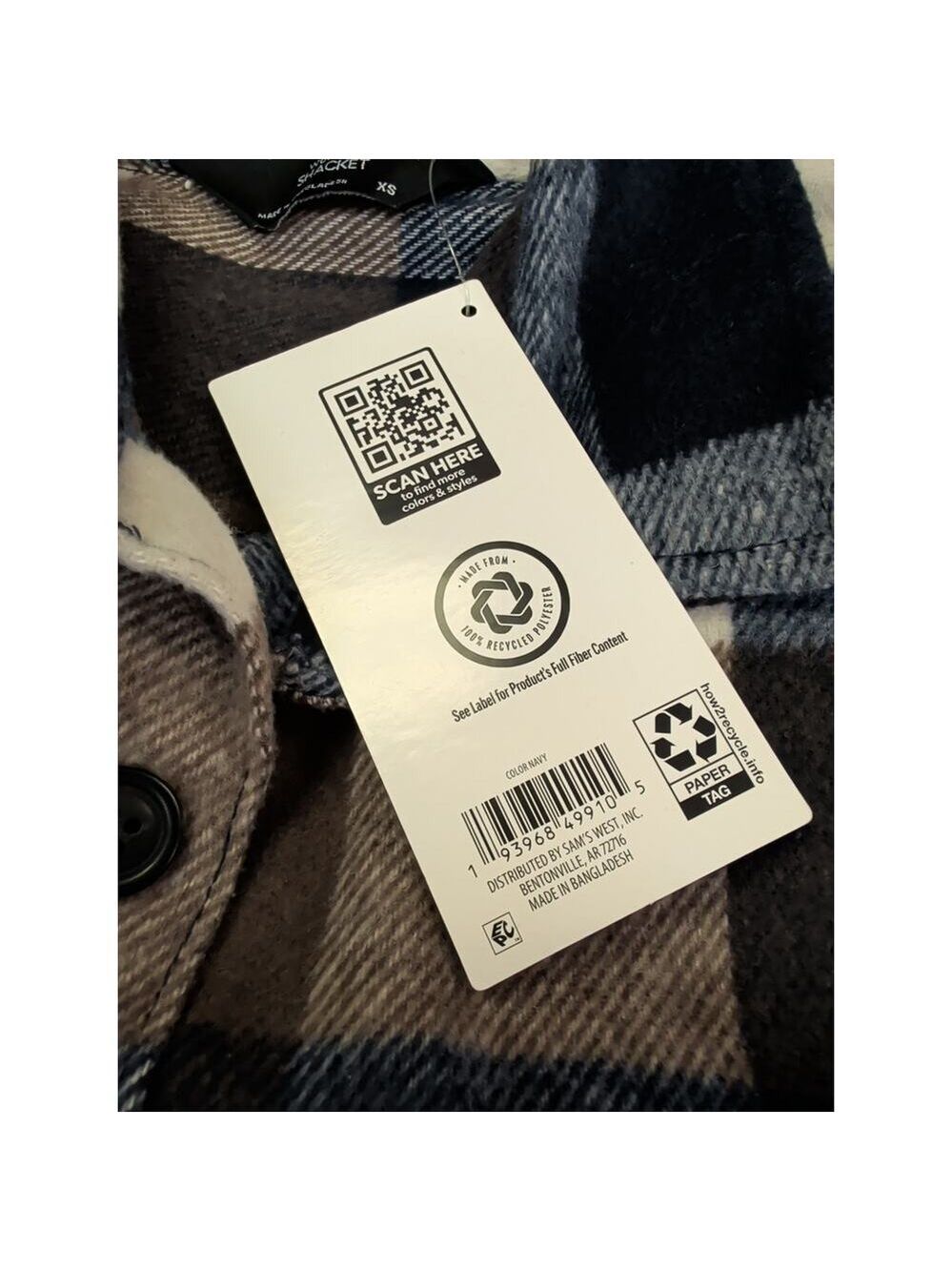 Women's Shacket Blue and Brown Size XS - Picture 5 of 5